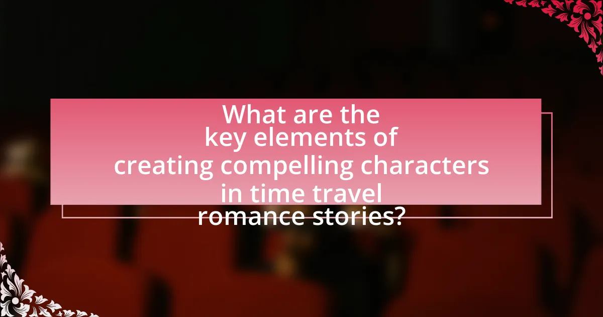 What are the key elements of creating compelling characters in time travel romance stories?